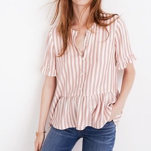 Madewell Tops - Madewell pink peplum top Madewell Tops - Madewell pink peplum top